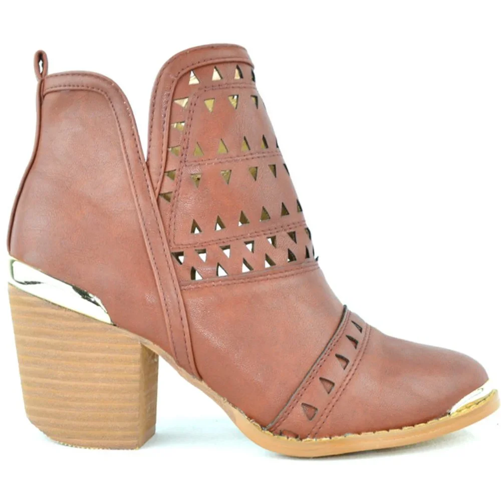 BLOCK HEELED BOOTIES - Picture 1 of 4